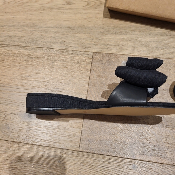 Anthropologie Meave black Wedge Sandle - Picture 4 of 7